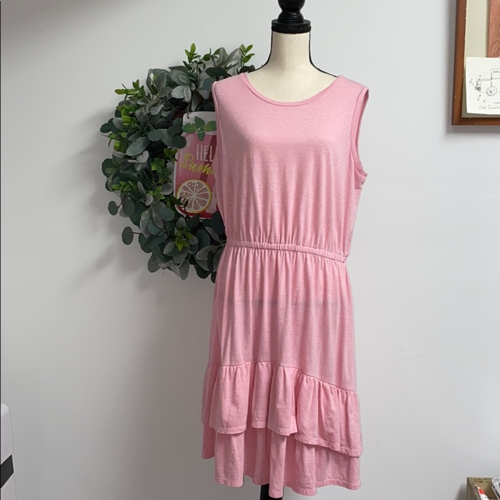 Lane Bryant Pink Ruffle Dress